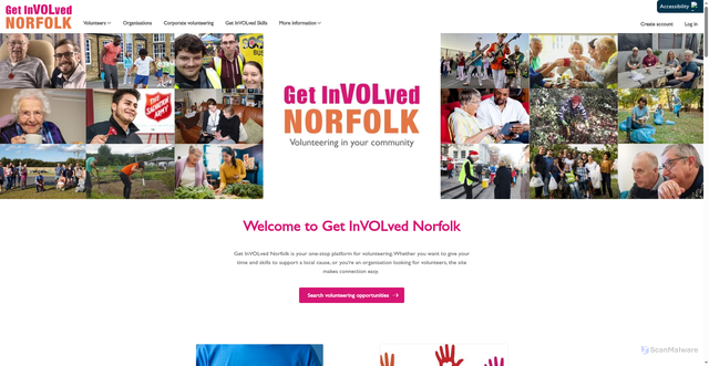 Security scan screenshot of https://www.getinvolvednorfolk.org.uk