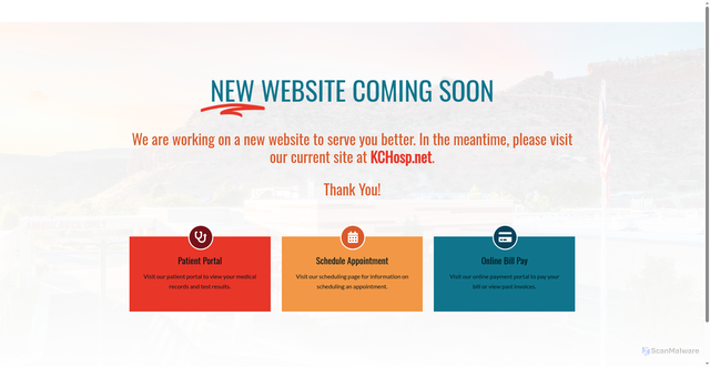 Security scan screenshot of https://kanecountyhospitalut.gov/