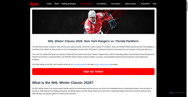 Security scan screenshot of https://web.ibet.com/betting/ice-hockey/nhl-winter-classics/