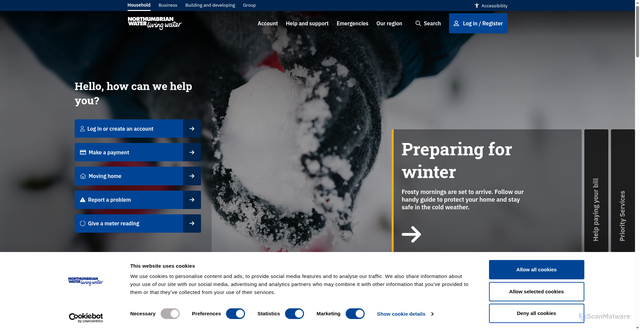 Security scan screenshot of https://www.nwl.co.uk/