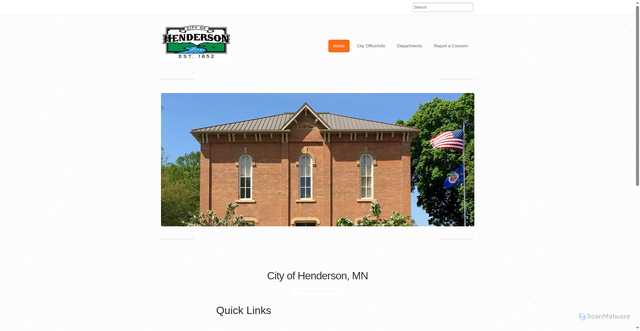 Security scan screenshot of https://www.hendersonmn.gov/