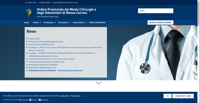 Security scan screenshot of https://www.ordinedeimedicims.org