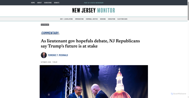 Security scan screenshot of https://newjerseymonitor.com/2025/10/01/as-lieutenant-governor-hopefuls-debate-nj-republicans-say-trumps-future-is-at-stake/