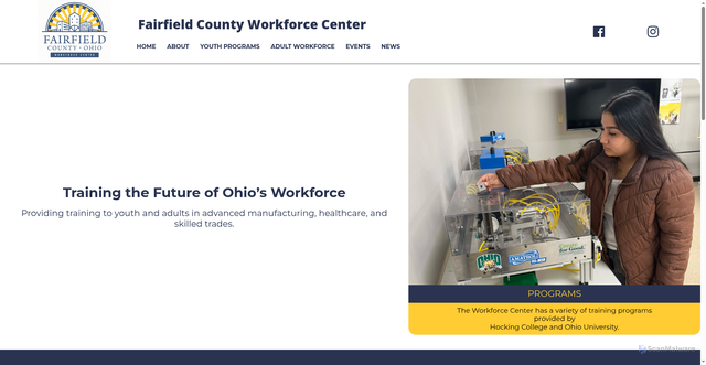 Security scan screenshot of https://www.fairfieldcountyohioworkforcecenter.gov/