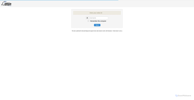 Security scan screenshot of https://amsecsafe.com