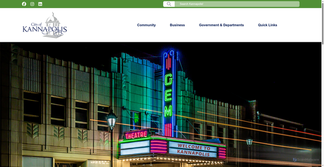 Security scan screenshot of https://www.kannapolisnc.gov/