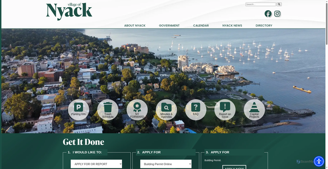 Security scan screenshot of https://www.nyack.gov/