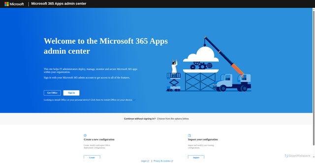 Security scan screenshot of https://canary.clients.config.office.net