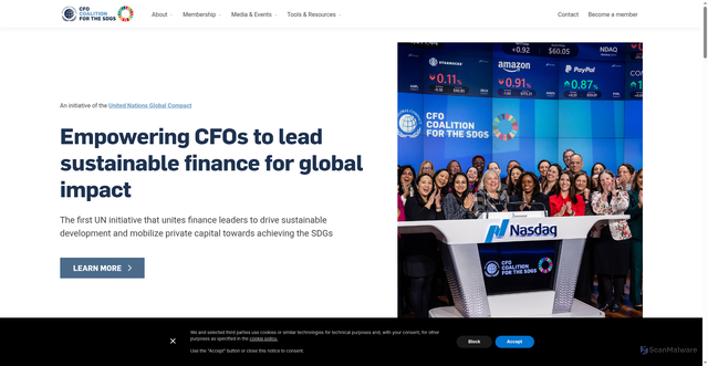 Security scan screenshot of https://cfocoalition.org/