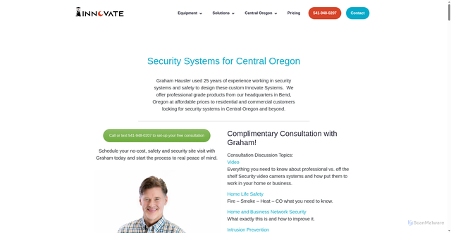Security scan screenshot of https://innovatesfl.com