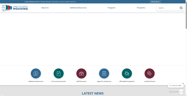 Security scan screenshot of https://jccvahousing.gov/