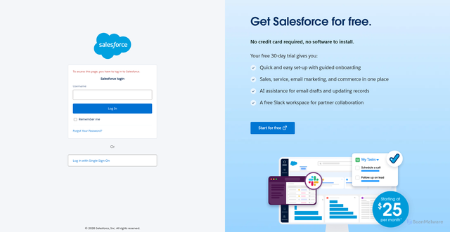 Security scan screenshot of https://dudesolutions.my.salesforce.com