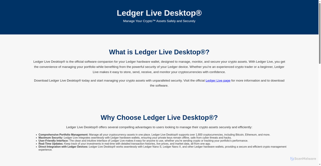 Security scan screenshot of http://get-ledgr-desktop.pages.dev/