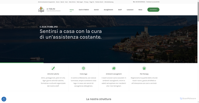 Security scan screenshot of https://caatoblini.it/