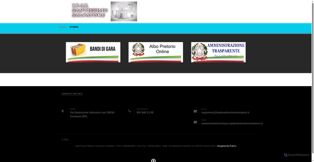 Security scan screenshot of https://www.ipabsantissimosalvatore.it/