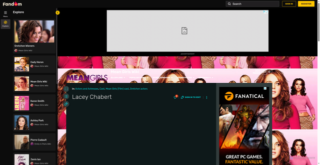 Security scan screenshot of https://meangirls.fandom.com/wiki/Lacey_Chabert