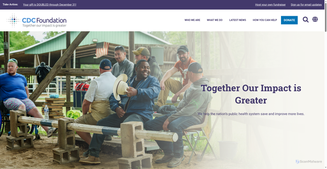 Security scan screenshot of https://www.cdcfoundation.org/
