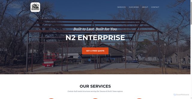 Security scan screenshot of http://n2enterprise.com/