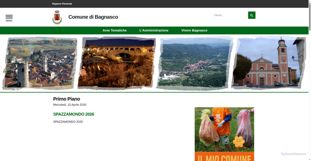 Security scan screenshot of https://www.comune.bagnasco.cn.it