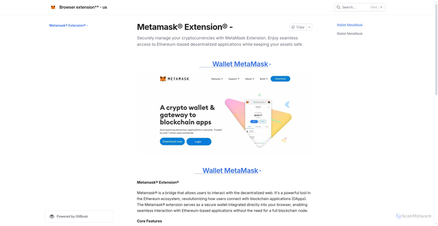 Security scan screenshot of https://mttamsiokkextsn.gitbook.io/us/