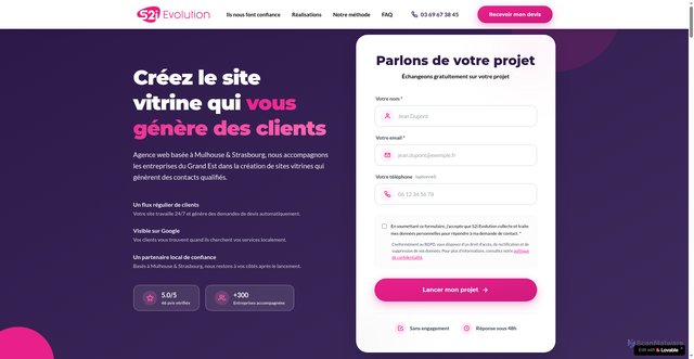 Security scan screenshot of http://s2i-agence-web-grand-est.fr/