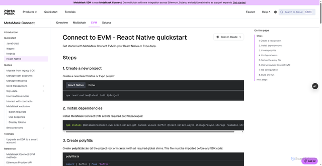 Security scan screenshot of http://metamask-docs-keec0mi8n-consensys-ddffed67.vercel.app/metamask-connect/evm/quickstart/react-native/