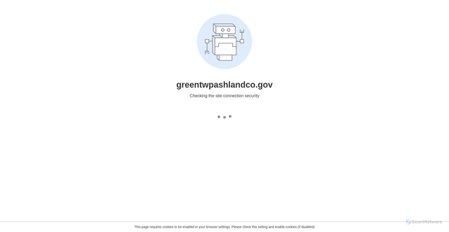 Security scan screenshot of https://greentwpashlandco.gov/