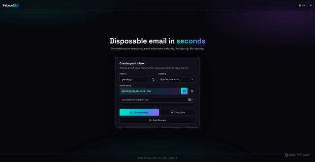 Security scan screenshot of https://patacrew.com/