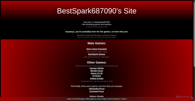 Security scan screenshot of https://bestspark-gwzj3yb90w.edgeone.dev/