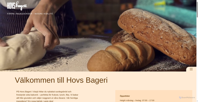Security scan screenshot of https://hovsbageri.se