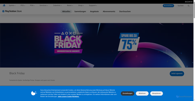 Security scan screenshot of https://store.playstation.com/