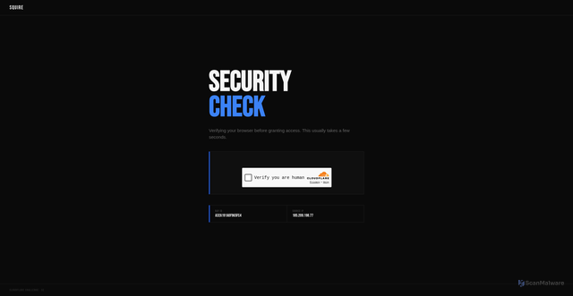 Security scan screenshot of https://getsquire.com