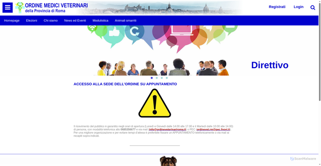 Security scan screenshot of https://www.ordineveterinariroma.it/