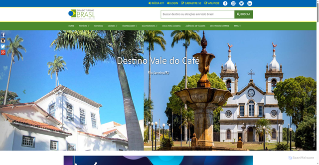 Security scan screenshot of https://www.guiadoturismobrasil.com