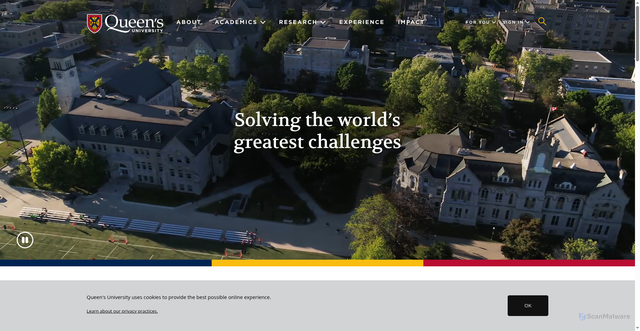 Security scan screenshot of https://www.queensu.ca/