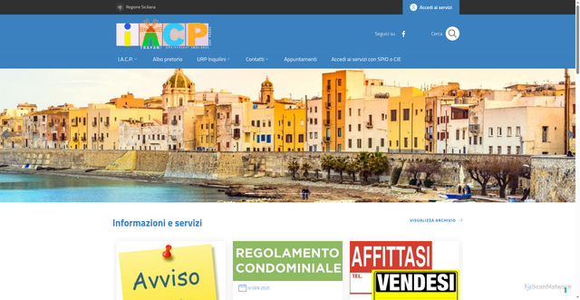 Security scan screenshot of https://www.iacptrapani.it/