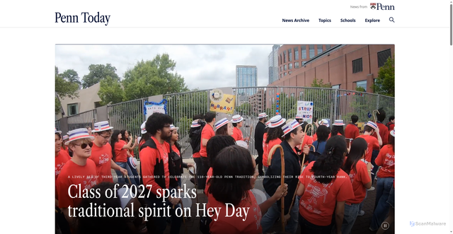 Security scan screenshot of https://penntoday.upenn.edu