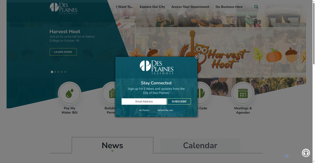 Security scan screenshot of https://www.desplainesil.gov/