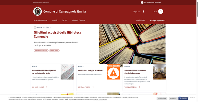 Security scan screenshot of https://www.comune.campagnola-emilia.re.it/