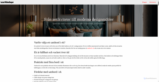 Security scan screenshot of https://laxamobellager.se