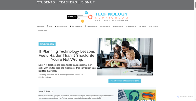 Security scan screenshot of https://www.k5technologycurriculum.com