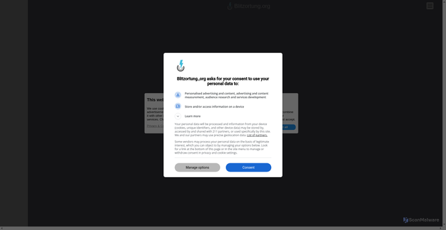Security scan screenshot of https://map.blitzortung.org/