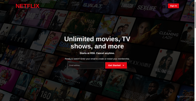 Security scan screenshot of http://vusim-netlix-clone.netlify.app/