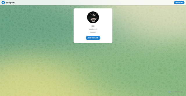Security scan screenshot of https://t.me/LX857857?aev=tLmIcs3TA5