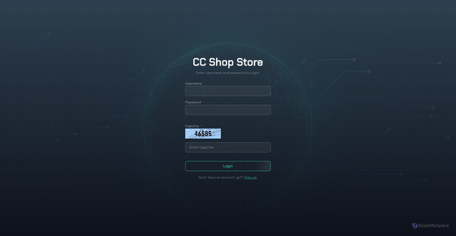Security scan screenshot of http://cvvshop.net/